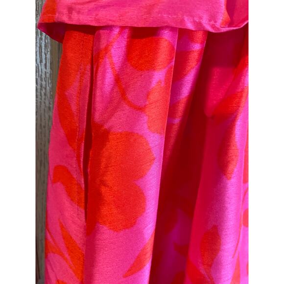 Kate Spade Size 6 Coral & Pink Long Dress with Pockets & Zippered Back - Picture 9 of 11